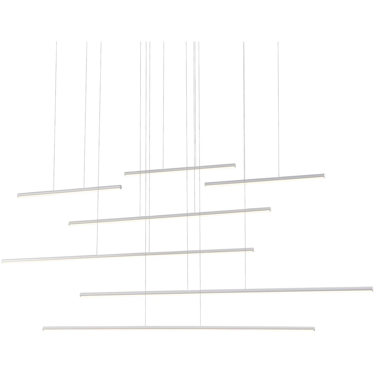 Kuzco Lighting MP14970-WH-UNV-010 Chute Motion LED 70.88 inch White Multi Pendant Ceiling Light